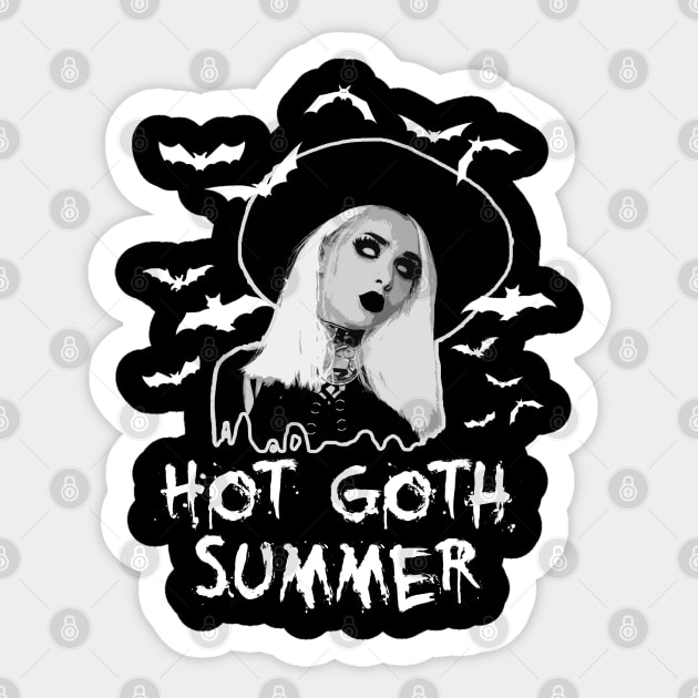 Hot Goth Summer - Horror Girl Sticker by Magic Topeng